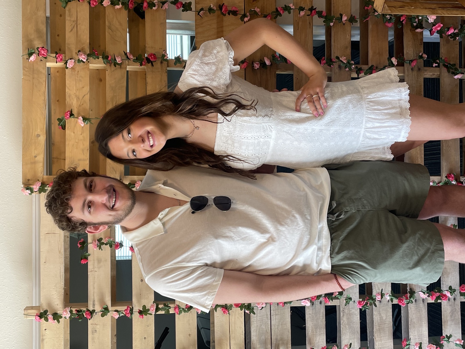 Connor celebrating graduation with a friend