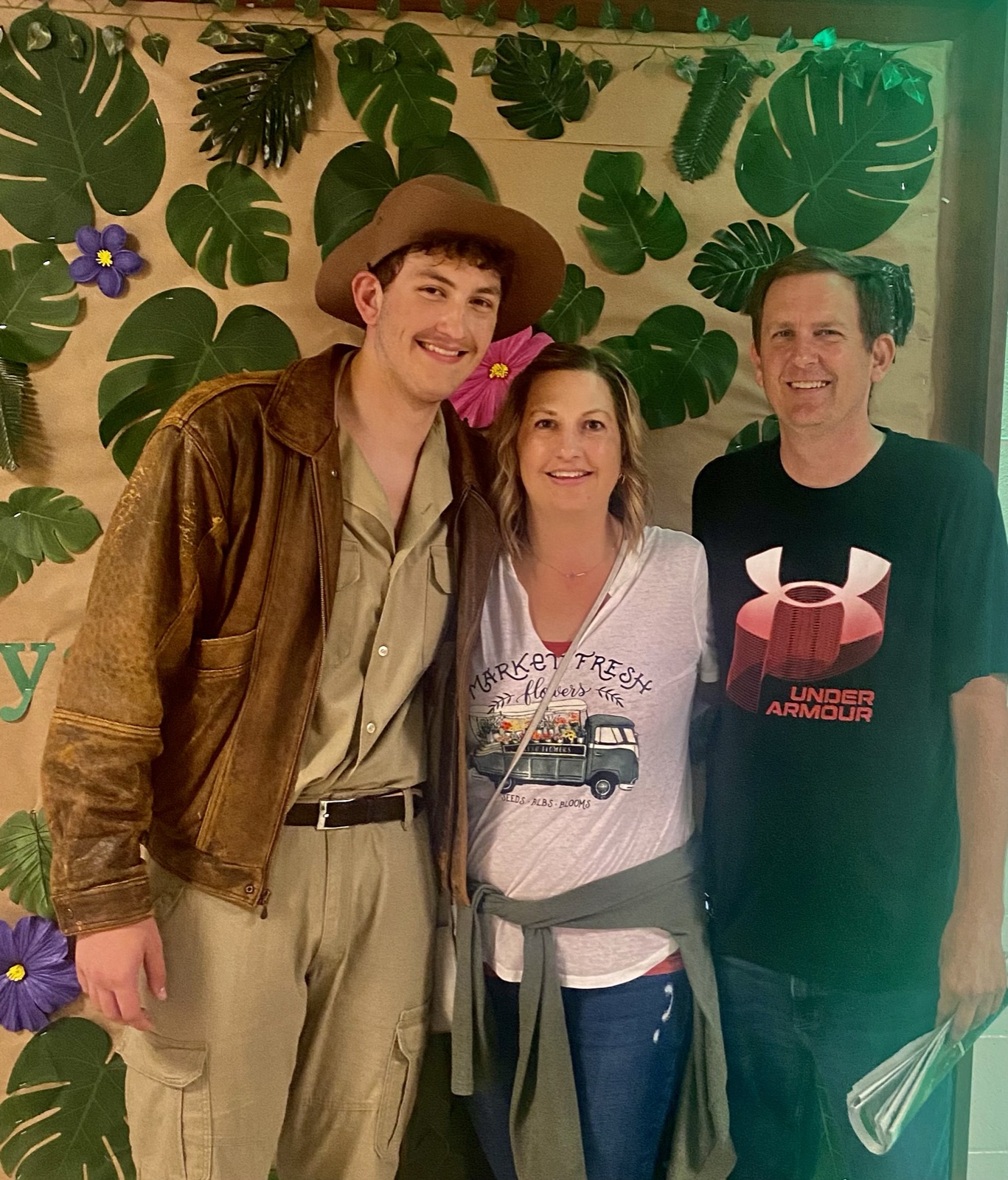 Connor with family after a musical performance