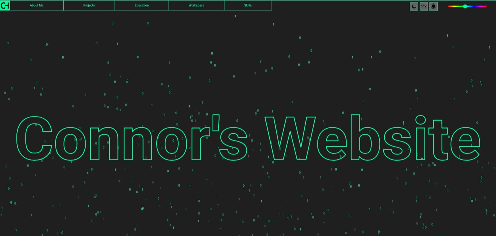 Earlier version of Connor Hohlen’s portfolio website
